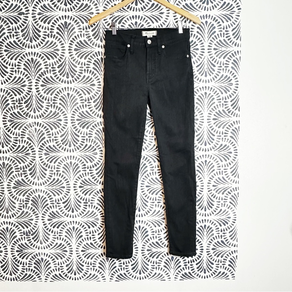 Madewell 9 Inch Mid Rise Skinny Jeans Faded Black